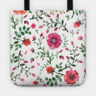 Elegance Seamless pattern with flowers Tote