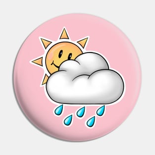 Reva Prisma Sun behind a raincloud emoji Pin