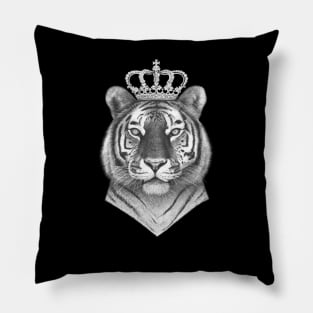 Tiger with crown Pillow