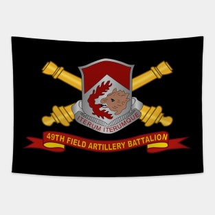 49th Field Artillery Battalion w Br - Ribbon Tapestry