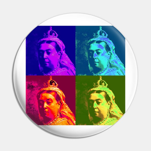 Pop Art - Queen Victoria Pin by Naves