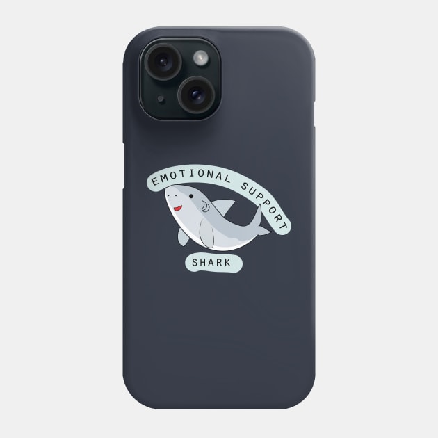 Emotional support shark cute Phone Case by 4wardlabel