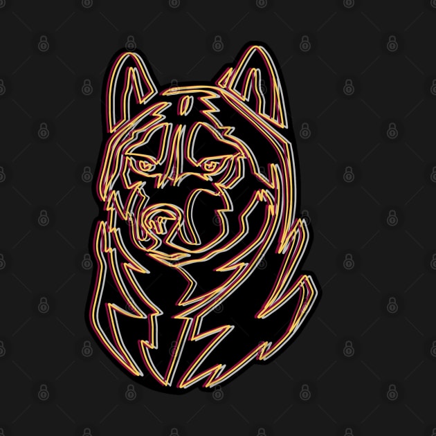 Bloomsburg Husky Linear Design by nicolegagz