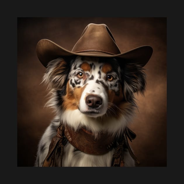 Cowboy Dog - Australian Shepherd by Merchgard