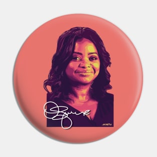 Octavia Spencer Signed Portrait Pin