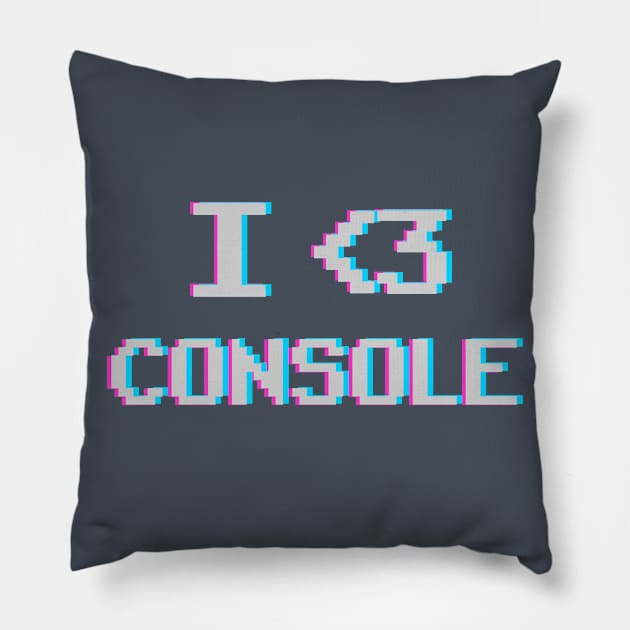 I Love console Dark Pillow by Barotel34