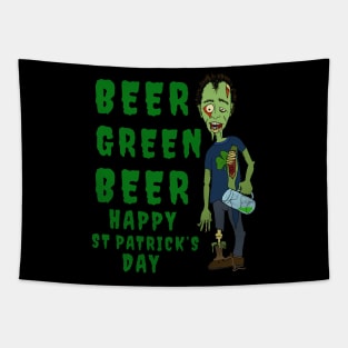 Happy St Patrick's Day Zombie Tapestry