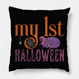 Witch Cat My First Halloween Pillow
