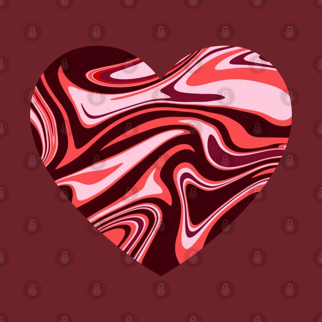 Rouge Red Marble Abstract Artwork Heart by love-fi