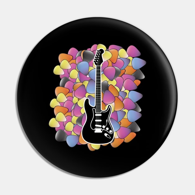 Guitar Pick Guitar Pin by shirtsyoulike