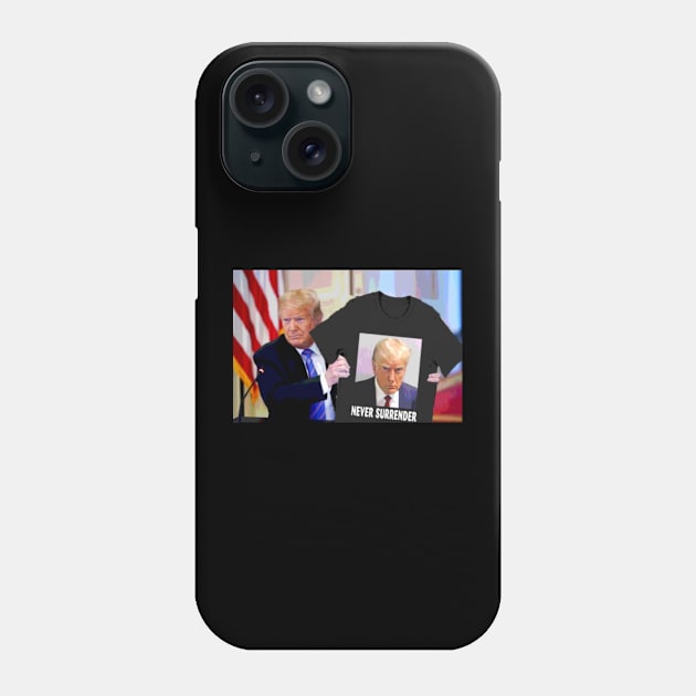 Donald Trump Proudly Presents Never Surrender Vintage Phone Case by Kardio