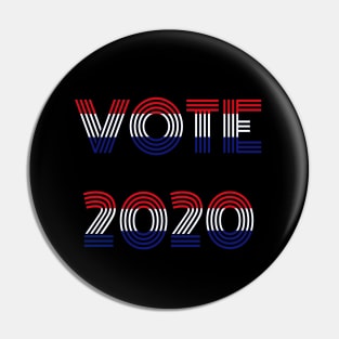 Vote 2020. Red White and Blue. Pin