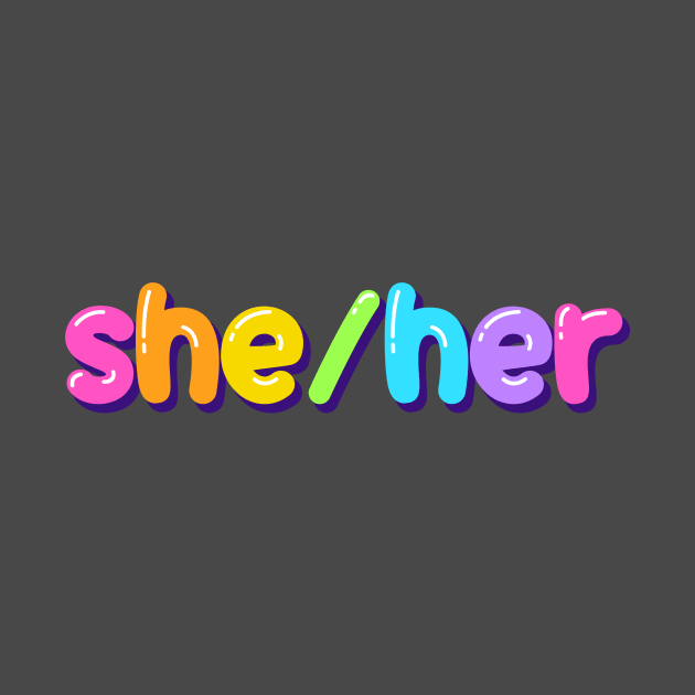 she/her jellybean design by ummdra