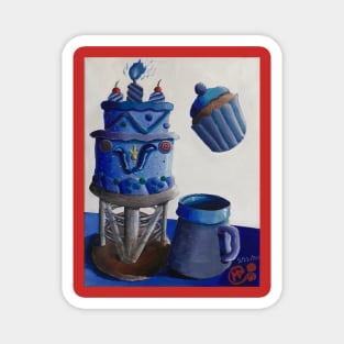 Blue Wedding Cake Magnet