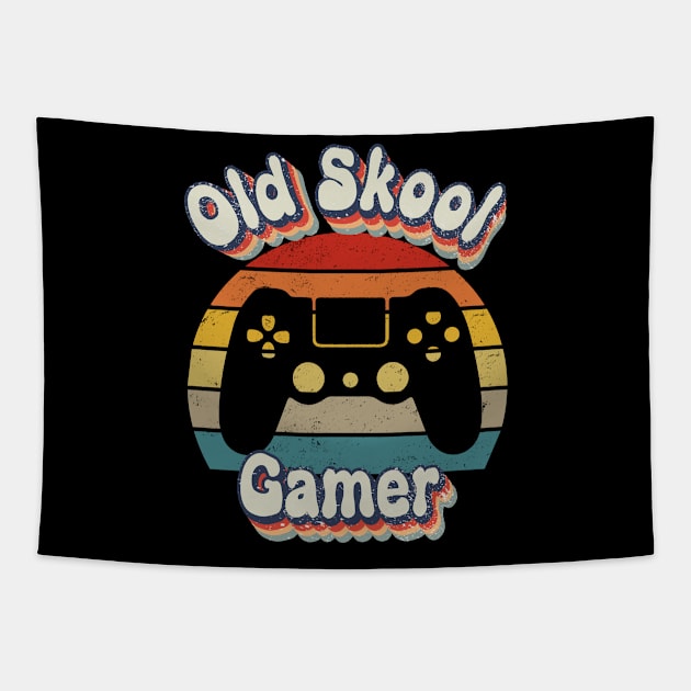 Old Skool Vintage Gamer Shirt Tapestry by Silly Pup Creations