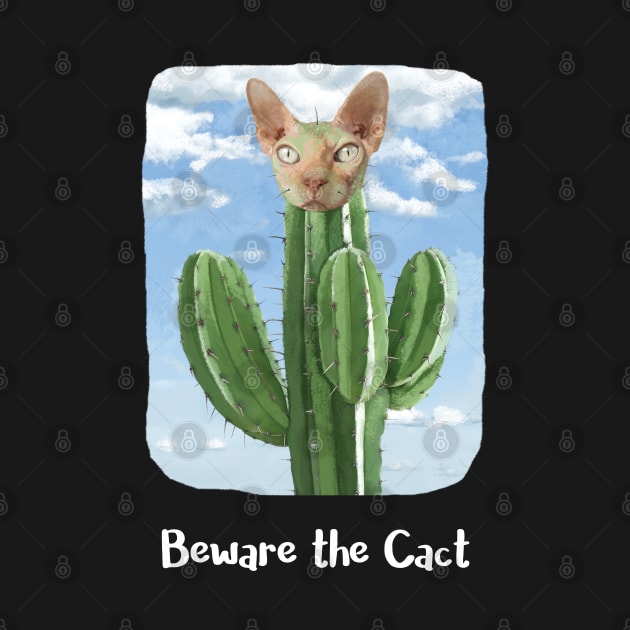 Cactus Cat Pun by dinokate