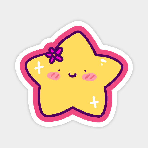 Cute Flower Star Magnet by saradaboru