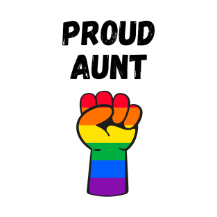 Proud Aunt Rainbow Pride T Shirt Design T-Shirt