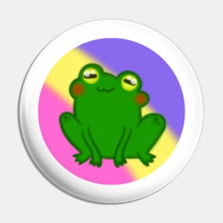 LGBTQ+ Pansexual Pride Frog Design Pin