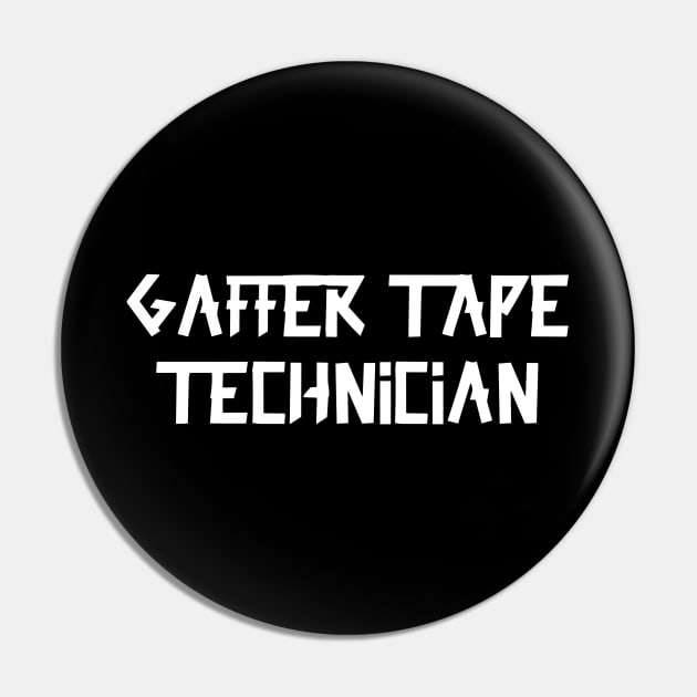 Gaffer tape technician White Tape Pin by sapphire seaside studio