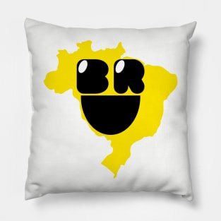 Brazil Happy Places and Faces - Brazil Smiling Face Brasil Pillow