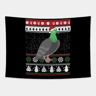 Ugly Christmas Pigeon Tapestry