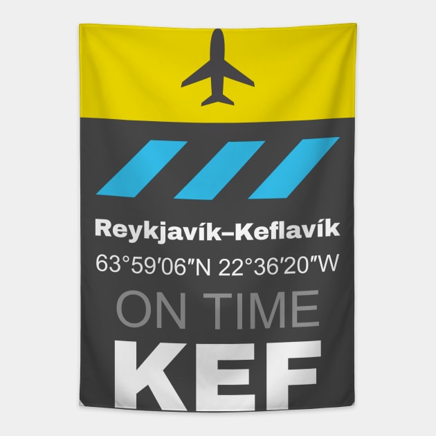 Reykjavik Keflavik KEF airport Tapestry by Woohoo