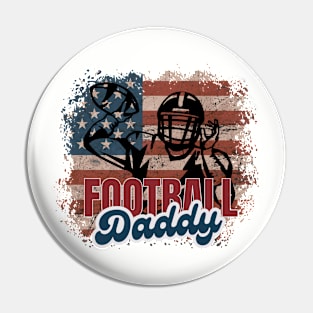 American Flag Football Daddy Pin