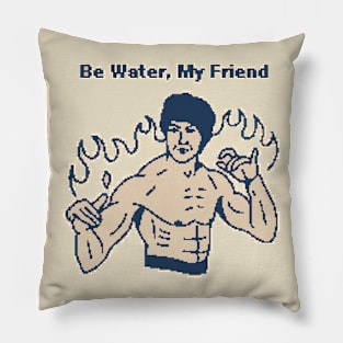 Be Water, My Friend - 1bit Pixel Art Pillow