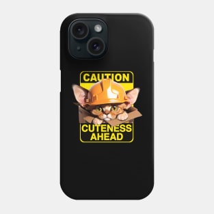 Devon Rex Cat Wearing Hardhat Phone Case