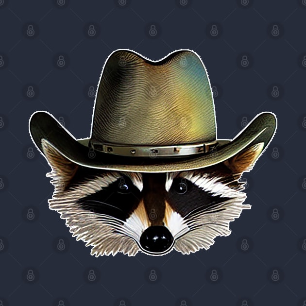 Raccoon Cowboy by nonbeenarydesigns