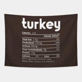 Turkey Nutrition Facts Funny Thanksgiving Christmas Tapestry