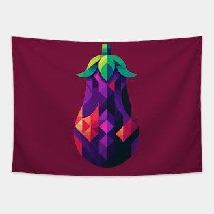 Abstract Geometric Eggplant - Color Design Tapestry