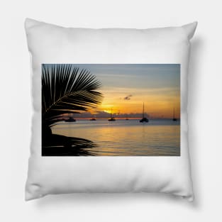 Tropical Island Sunset Pillow