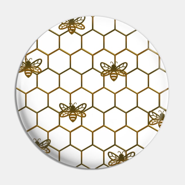 Honeybee Pattern Pin by busines_night