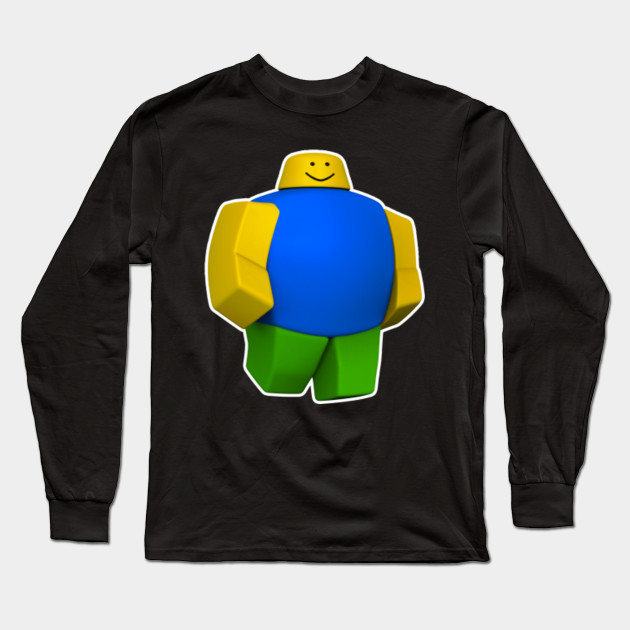 Noob Heavy Roblox Noob Long Sleeve T Shirt Teepublic - big fat noob roblox