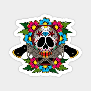 Sugar skull coffin Magnet