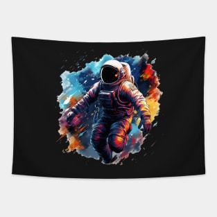 Astronaut in space abstract water color Tapestry