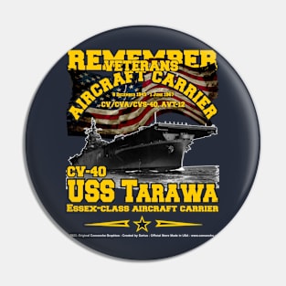 USS TARAWA CV-40 aircraft carrier veterans Pin