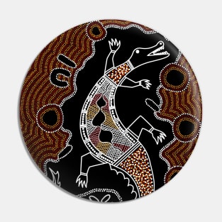 Aboriginal Art - Croc Eggs Pin