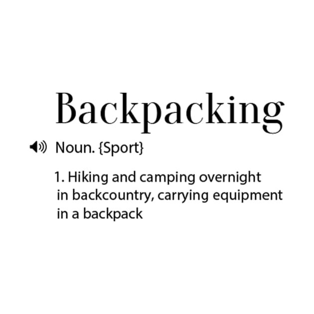 Backpacking Definition by yassinebd