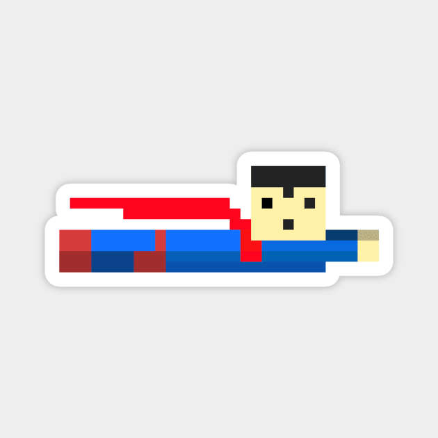 Pixel Superhero Magnet by LuisP96