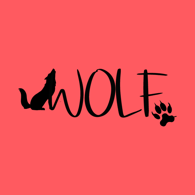 Wolf Text Art by Country Mouse Studio