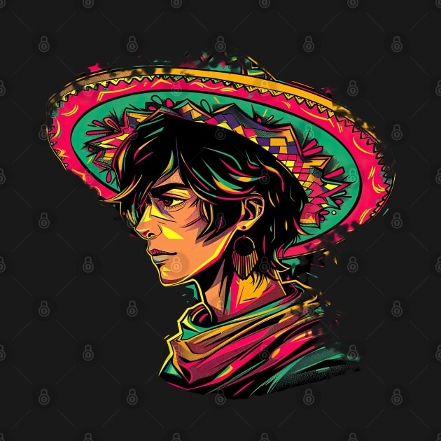 Cinco de mayo mexican man with sumbrero by emhaz