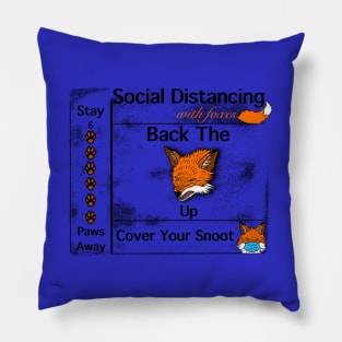 Social Distancing with Foxes Pillow