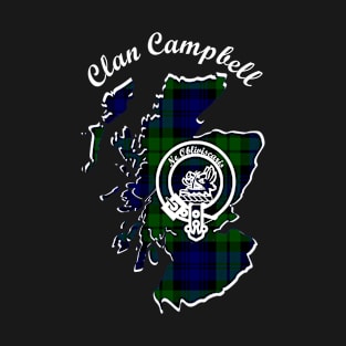 Clan Campbell Scotland Map Crest T-Shirt