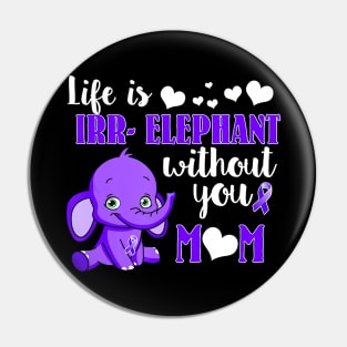 IRR ELEPHANT WITHOUT YOU MOM WOMEN ALZHEIMER AWARENESS Gift Pin