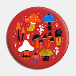 Cute autumn mushrooms Pin