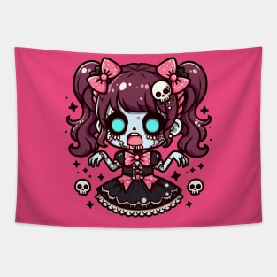 Zombie Girl Kawaii Tapestry