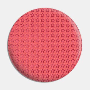 Pink Stars Repeated Pattern 037#001 Pin